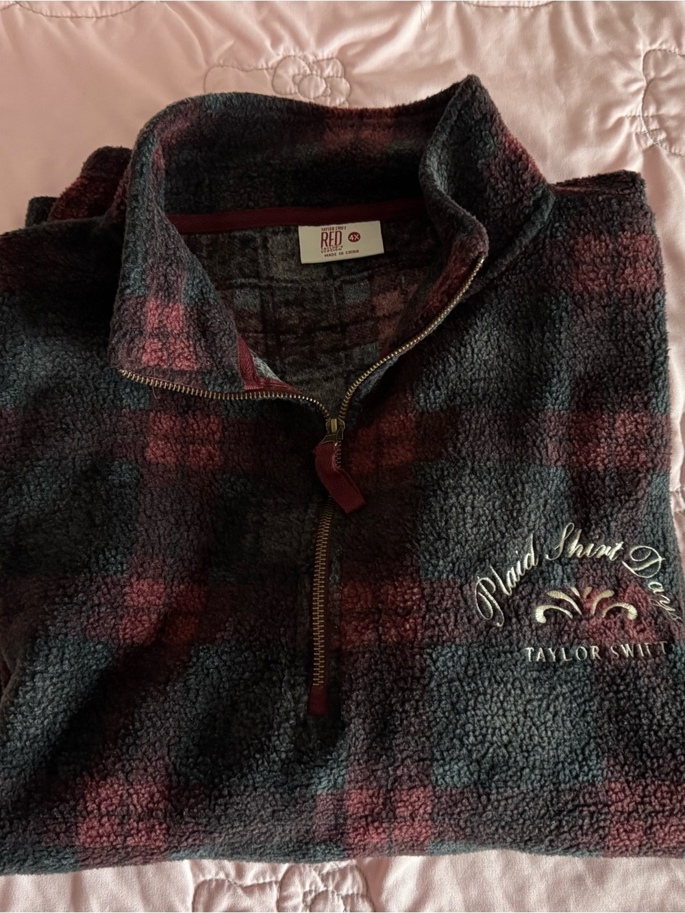 Taylor Swift - Plaid Shirt Days Quarter Zip Fleece